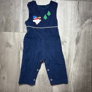 Vintage Baby Corduroy Christmas Overalls Size 12 months